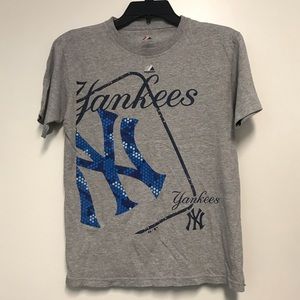 Majestic New York Yankees tshirt gray navy blue